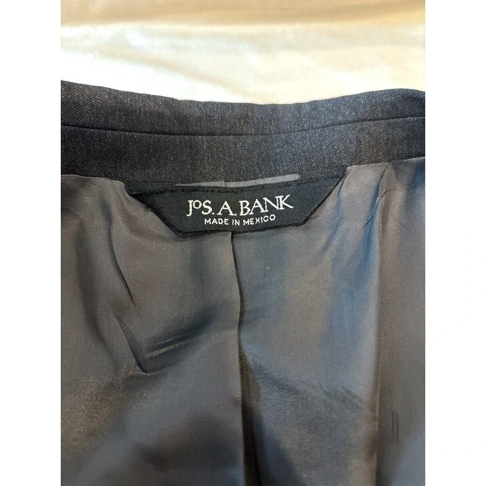 mens charcoal Jos A Bank signature wool blazer jacket‎ sport suit coat 42 L